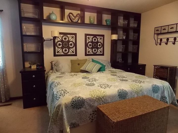 a master bedroom went from plain to wow, bedroom ideas, diy, organizing, storage ideas