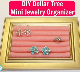 diy dollar tree mini jewelry organizer, crafts, how to, organizing, repurposing upcycling, storage ideas