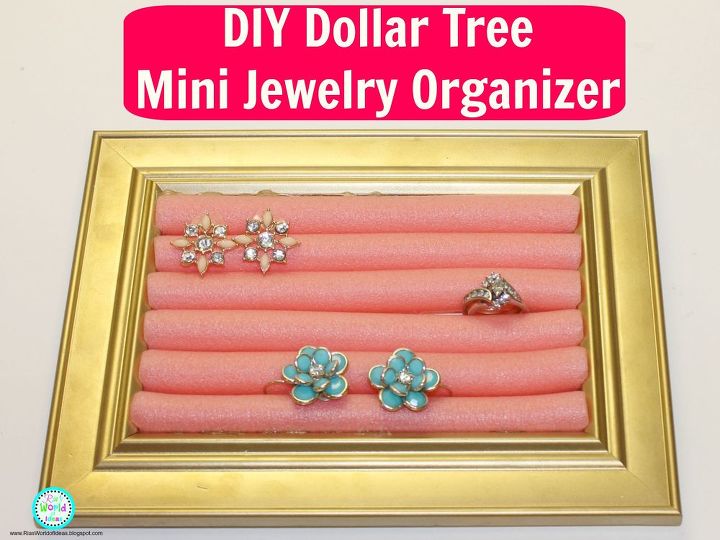 diy dollar tree mini jewelry organizer, crafts, how to, organizing, repurposing upcycling, storage ideas