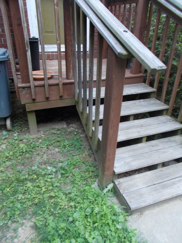 back screened porch needs floor support plus gutter rerouting