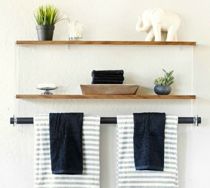 s 9 incredible organizing ideas we wish we d seen sooner, organizing, repurposing upcycling, This chic wood acrylic wall shelf