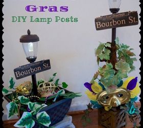Mardis Gras DIY Bourbon Street Lamp Post