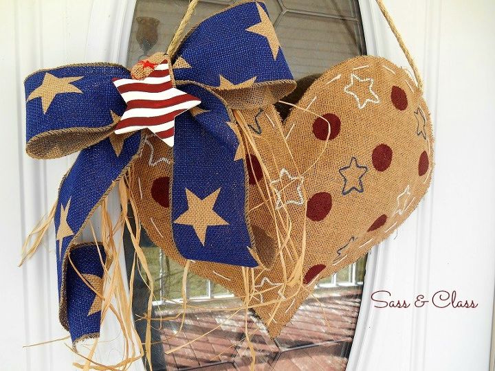 burlap heart door hangers, crafts, doors, seasonal holiday decor