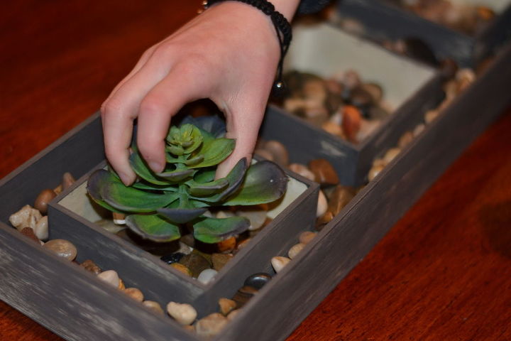 unfinished wooden boxes turned into versatile centerpiece, crafts, home decor, succulents