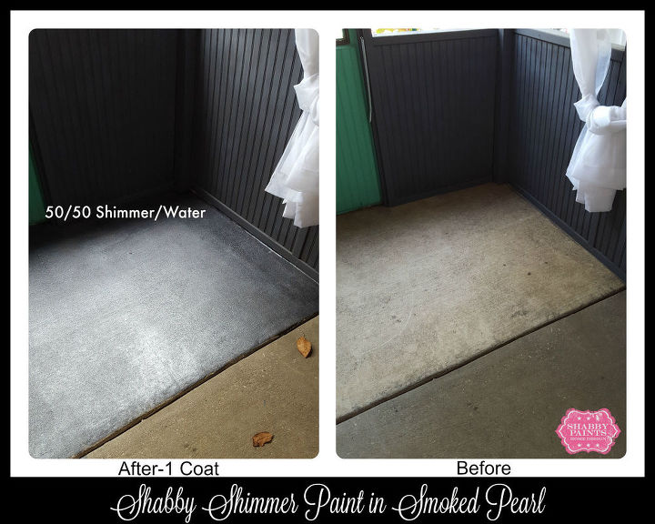 diy stained concrete using shabby paints, concrete masonry, diy, painting, porches