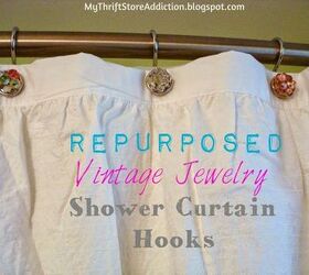repurpose vintage jewelry in the shower bathroombeautify, bathroom ideas, repurposing upcycling