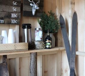 creating an adirondack style hot cocoa bar, diy, entertainment rec rooms, outdoor furniture, outdoor living, seasonal holiday decor, woodworking projects