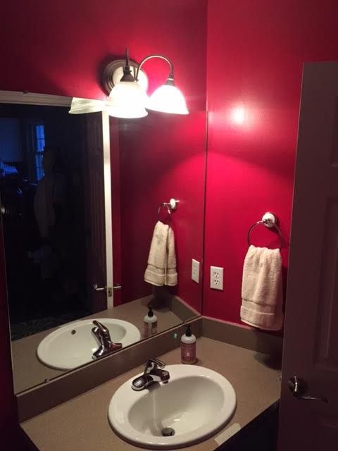 From Red And Dark To White Bright Bathroom Makeover Hometalk From Red And Dark To White Bright Bathroom Makeover Ideas Diy