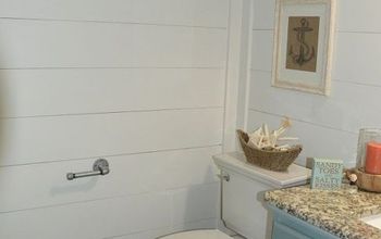 From Red and Dark to White and Bright - Bathroom Makeover