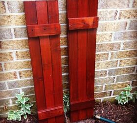 diy cedar shutters, curb appeal, diy, woodworking projects, The finished project