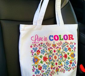 diy coloring page tote bag, crafts