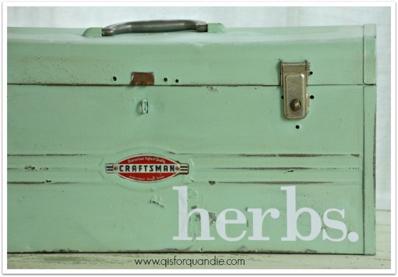 an herb toolbox, container gardening, crafts, gardening