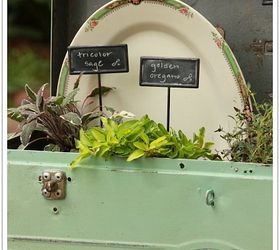 an herb toolbox, container gardening, crafts, gardening