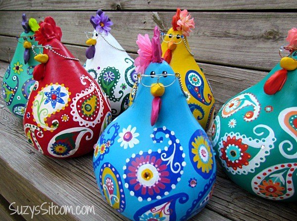how to make paisley chickens, crafts, how to, repurposing upcycling