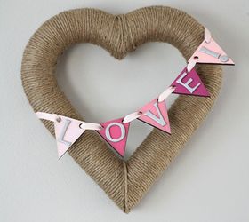 s 21 romantic heart decorations you might want to leave up all year, valentines day ideas, wall decor, Wrap a foam wreath form in twine