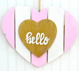 s 21 romantic heart decorations you might want to leave up all year, valentines day ideas, wall decor, Paint a double level heart hanging