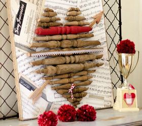 s 21 romantic heart decorations you might want to leave up all year, valentines day ideas, wall decor, Collect spindles into a shabby chic heart