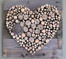 s 21 romantic heart decorations you might want to leave up all year, valentines day ideas, wall decor, Make a huge heart from wood slices