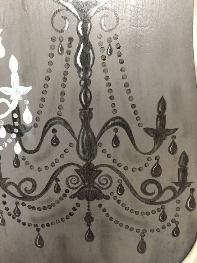 repurposed harp mirror frame into chandelier art, crafts, wall decor