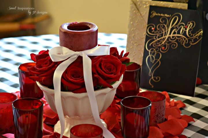 a valentine s day tablescape romantic heart centerpiece of red roses, seasonal holiday decor, valentines day ideas