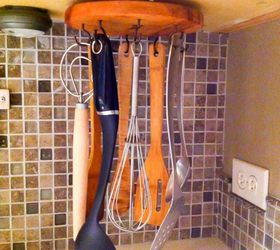 DIY Under Cabinet Utensil Hanger / Kitchen Storage Solutions 