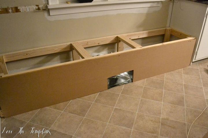 how i built a built in bench, dining room ideas, painted furniture, woodworking projects