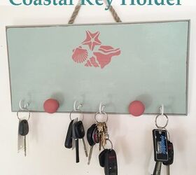 key holder with coastal flair, chalk paint, crafts, organizing, wall decor
