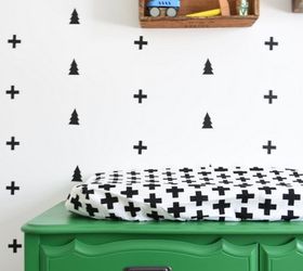 diy nursery creating a black and white scandi style decal wal, bedroom ideas, diy, painting, wall decor