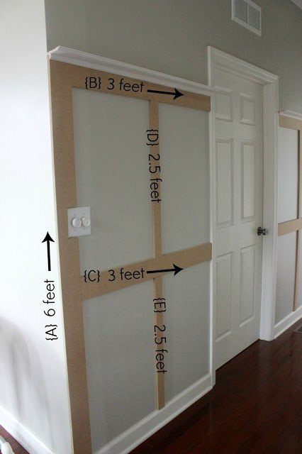 diy tablero y listn pared perchero