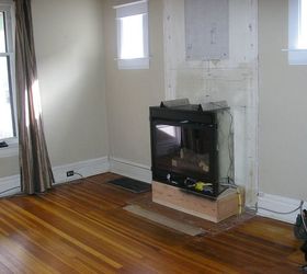 fireplace makeover wood to gas, fireplaces mantels, home improvement, I gained about a foot of floor space