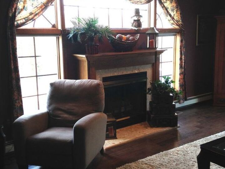 q help i m looking for a way to decorate a difficult window, window treatments, windows, Looking for new ideas for this hard to dress wall of windows Thinking cornice and draperies that sit stationary on the wall