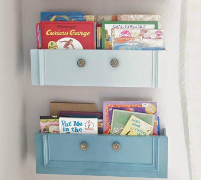 How To Upcycled Dresser Drawers Into, How To Turn Old Dresser Drawers Into Shelves