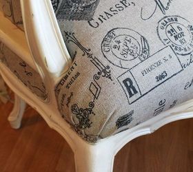 french provincial chair makeover, chalk paint, painted furniture, reupholster