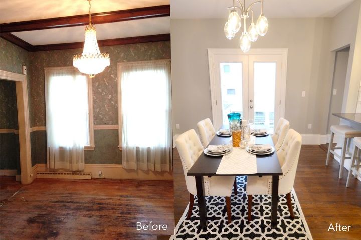 renovated modern farmhouse dining room, home decor, rustic furniture