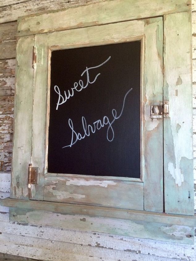 sweet salvaged medicine cabinet, chalkboard paint, painted furniture, CHALK IT UP