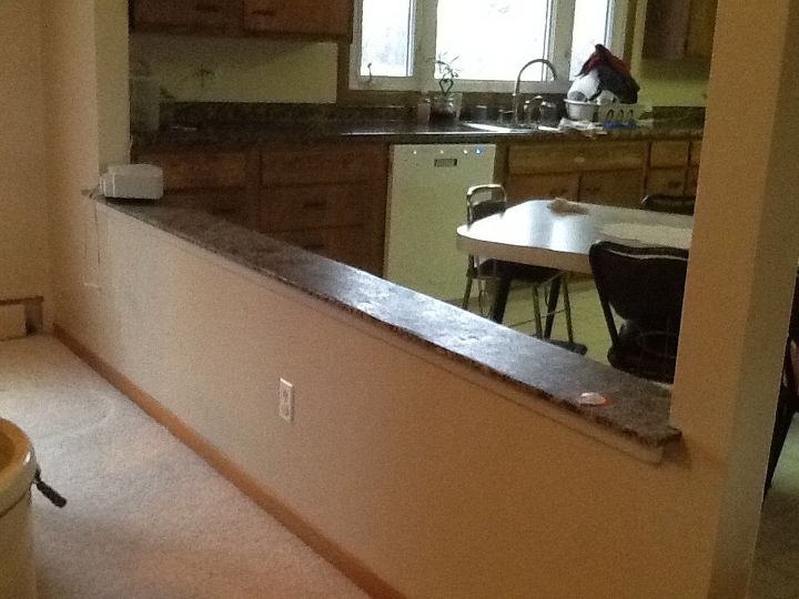 q i am the one taking out the wall to add a free standing beverage bar, cosmetic changes, home improvement, kitchen design