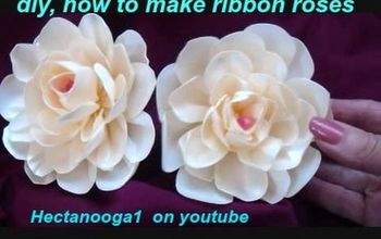 DIY Handmade Ribbon Roses or Peonies, Easy Tutorial