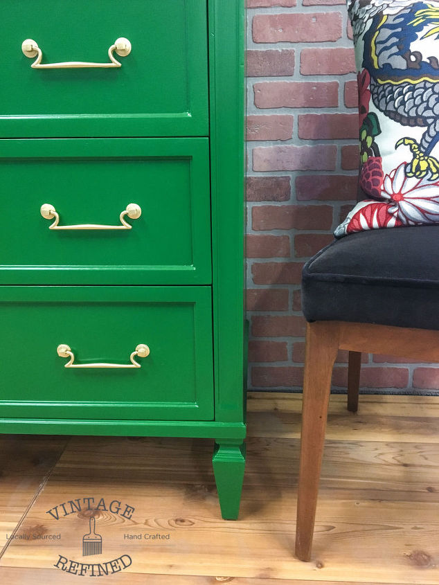 emerald green chest, painted furniture