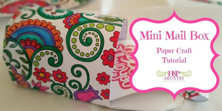 mini caixa postal de papel artesanal