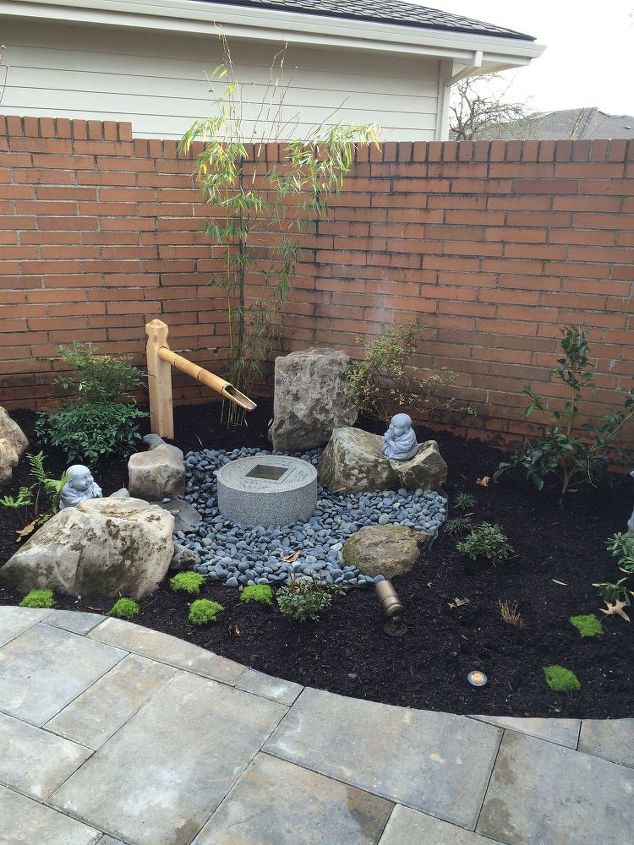 small japanese courtyard garden, gardening, landscape, outdoor living, ponds water features