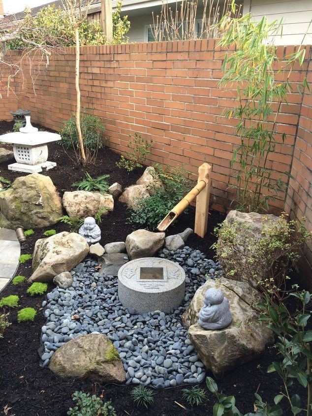 small japanese courtyard garden, gardening, landscape, outdoor living, ponds water features