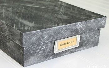 Faux Aged Metal Storage Box