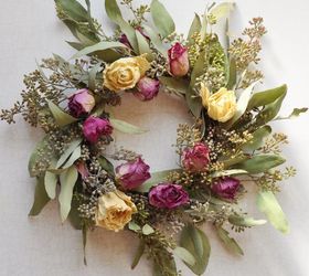 how to dry roses make a rose wreath, crafts, flowers, how to, wreaths