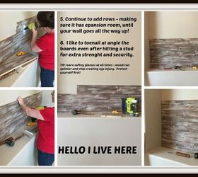 barnwood inspired distressed wood wall, diy, doors, foyer, home decor, wall decor, woodworking projects