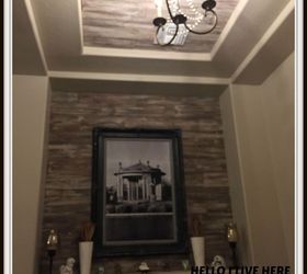 barnwood inspired distressed wood wall, diy, doors, foyer, home decor, wall decor, woodworking projects