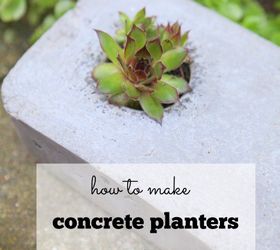 make your own concrete planters from recycling, concrete masonry, gardening, how to, repurposing upcycling