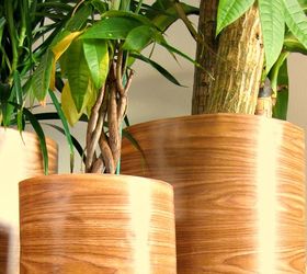 diy cachepot from shelf liners, container gardening, gardening, repurposing upcycling