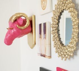 the glam ram paper mache ram trophy head, crafts, how to, wall decor