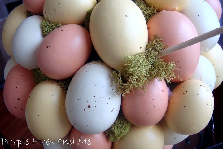 topiario de huevos de pascua
