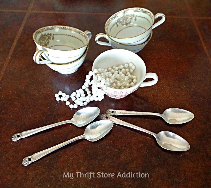 Diy Whimsical Teacup Chandelier Lazygirldiy Hometalk Diy Whimsical Teacup Chandelier Lazygirldiy Lighting Repurposing Upcycling